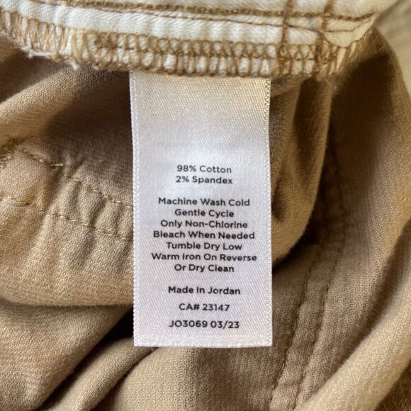 Talbots Womens Straight Leg Corduroy Pants 16 Brown High Waist Stretch Preppy - Picture 8 of 8